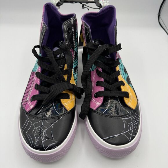 NEW Disney Nightmare Before Christmas Womens 9.5 Jack & Sally High Top Sneakers - Picture 4 of 10
